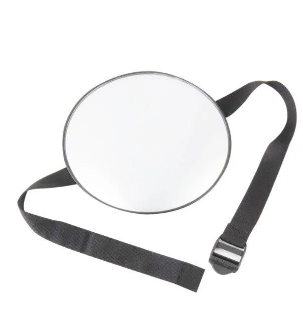 Black baby safety seat rearview mirror with 17cm glass and adjustable ribbon for car installation