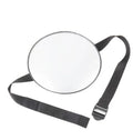 Black baby safety seat rearview mirror with 17cm glass and adjustable ribbon for car installation