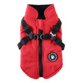 Chest strap padded dog jacket in polyester available in multiple sizes and colours
