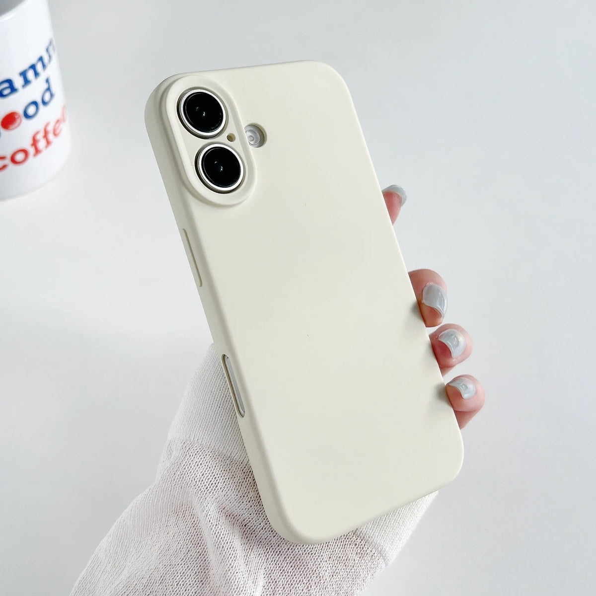 Skin Feeling Solid Color Simple TPU Phone Case in grass purple for Apple iPhone