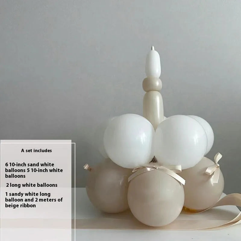 Balloon bouquet DIY kit for cake decoration with round balloons in assorted styles
