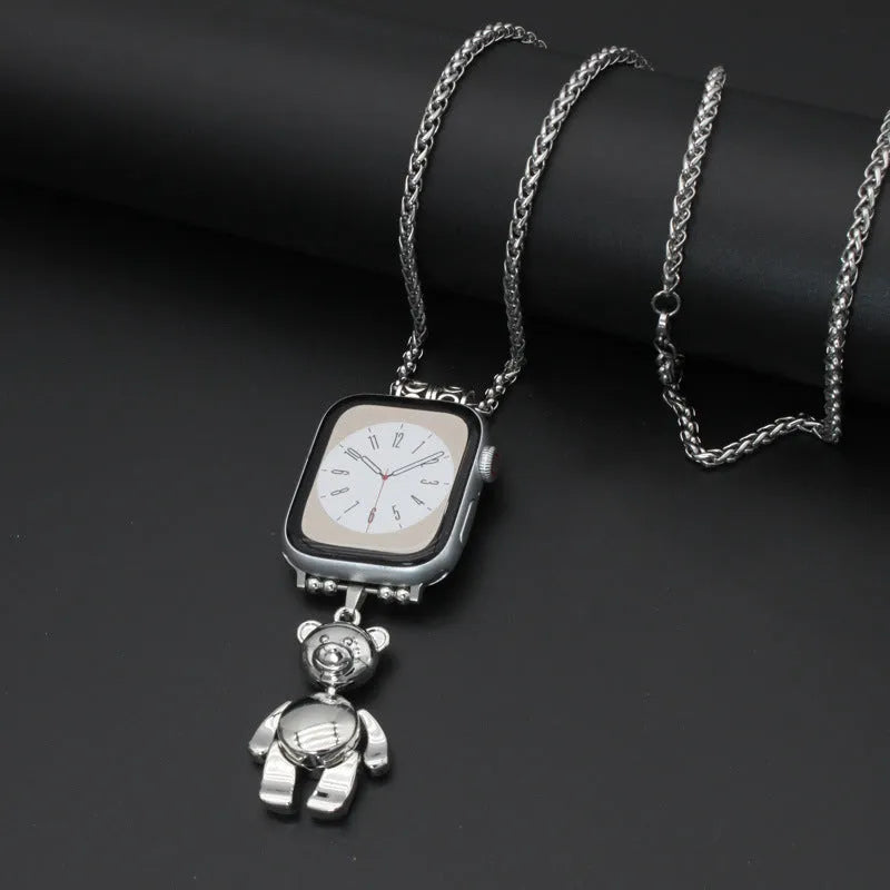 Watch necklace feather hanging strap in assorted designs for 38-49mm watch cases