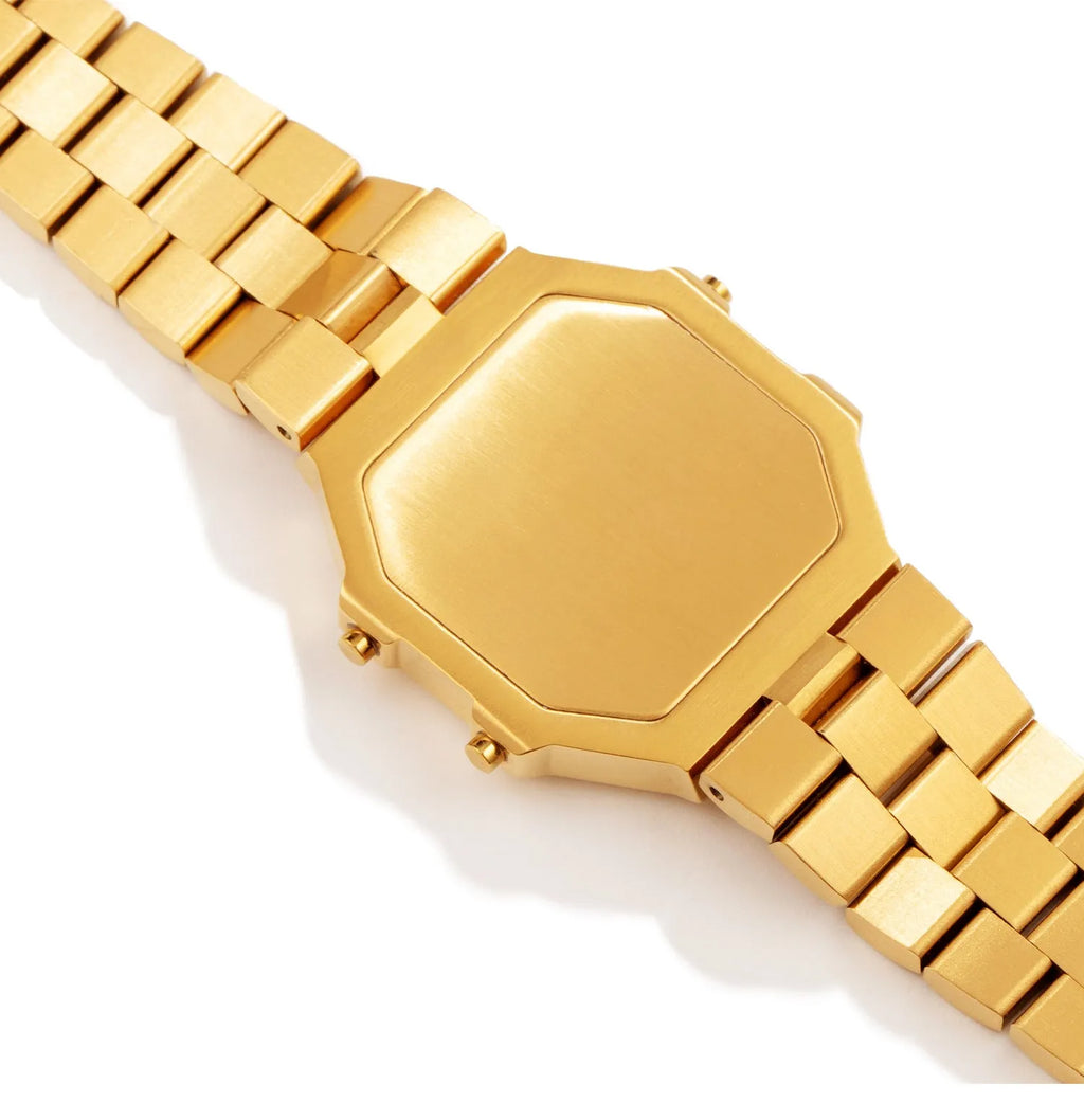 Small square wristwatch bracelet without time display, alloy case, titanium steel band, 35mm x 36mm dial, in steel colour