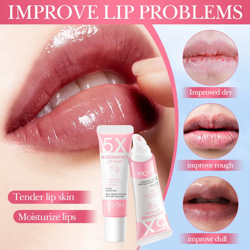 Ceramide nicotinamide lip moisturising mask with vitamin C in 10g packaging