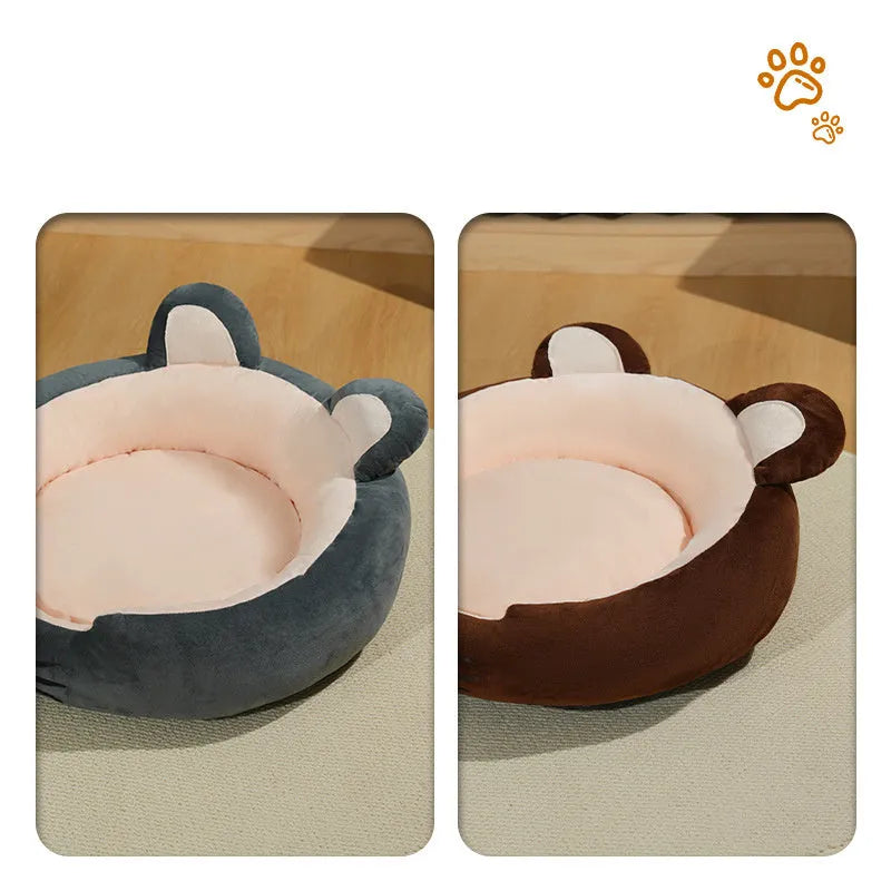 Lamb wool kennel soft pad in coffee colour, PP cotton filling, calming pet bed for dogs and cats