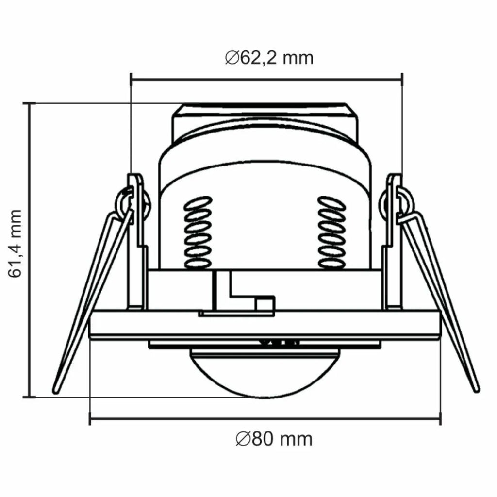 PIR26 adjustable infrared sensor module with rotating head, 8m range, copper tinned contacts