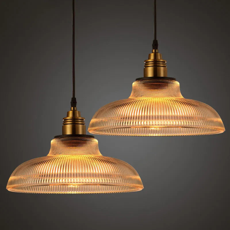 Glass chandelier with iron lamp body, adjustable height 1.2m, dual-purpose suction and hanging mounting, amber 30cm shade
