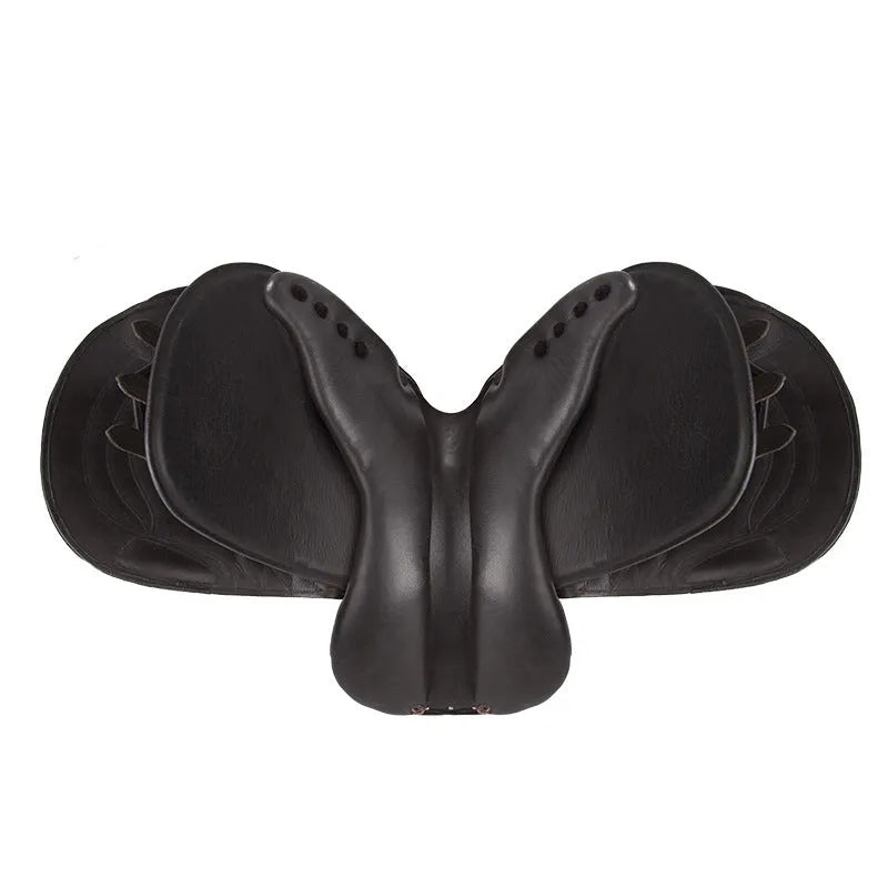 Cowhide equestrian saddle 17 inch black saddle for obstacle riding and general use