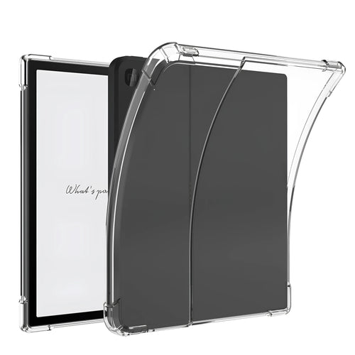 Transparent airbag protective phone case for 7-inch Xiaomi e-book reader showing TPU construction