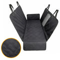 Car dog mat in luxury style striped grid grey, waterproof cationic fabric rear seat pet cover for dogs