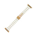 Colourful transparent laser carved resin watch strap for Apple Watch with 22mm connector on white background