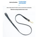Black PU leather pet traction belt with adjustable length for dog walking