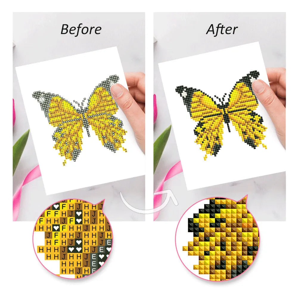 Frameless acrylic diamond painting set with 12 cartoon-style pieces at 15x15cm or 18cm
