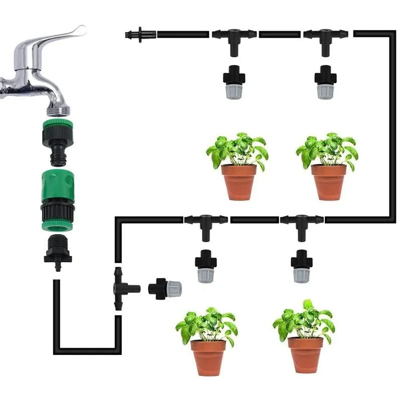 10 metre garden irrigation hose water mist system with 10 spray suits for cooling and humidification