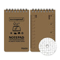 Waterproof spiral notepad with stone paper pages in camouflage pattern