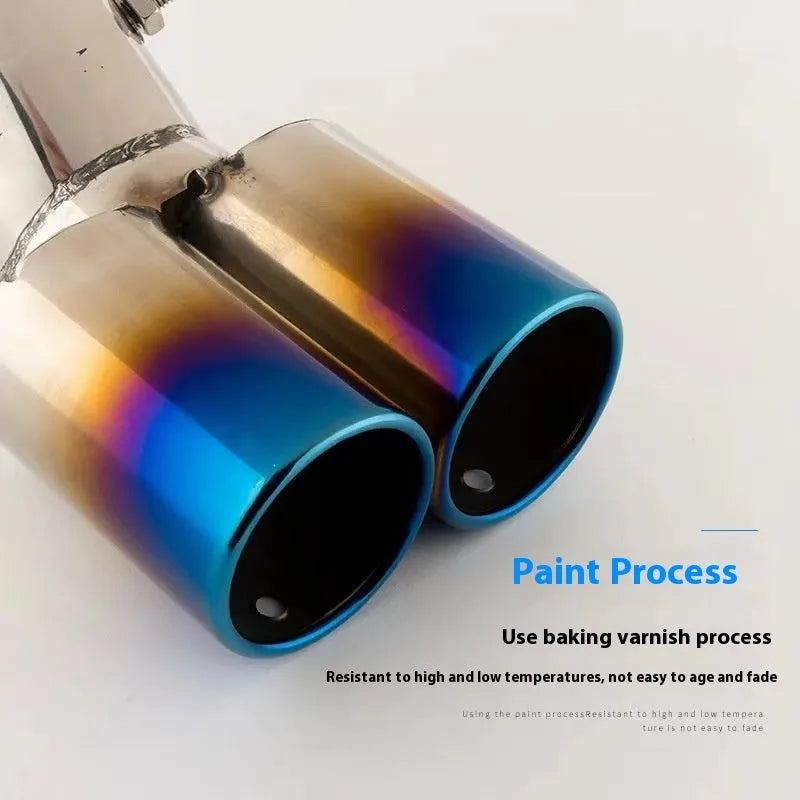 Universal stainless steel car exhaust pipe muffler tail hood decoration back segment metal construction
