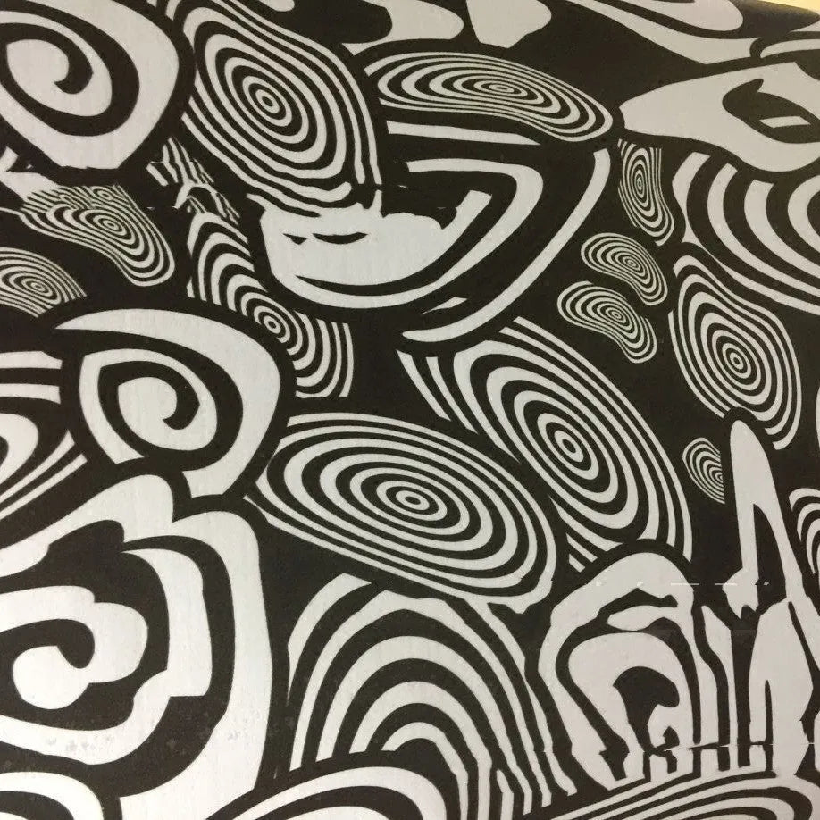 Graffiti car film sticker 50x150cm in zebra, warning line, and black and white plaid patterns