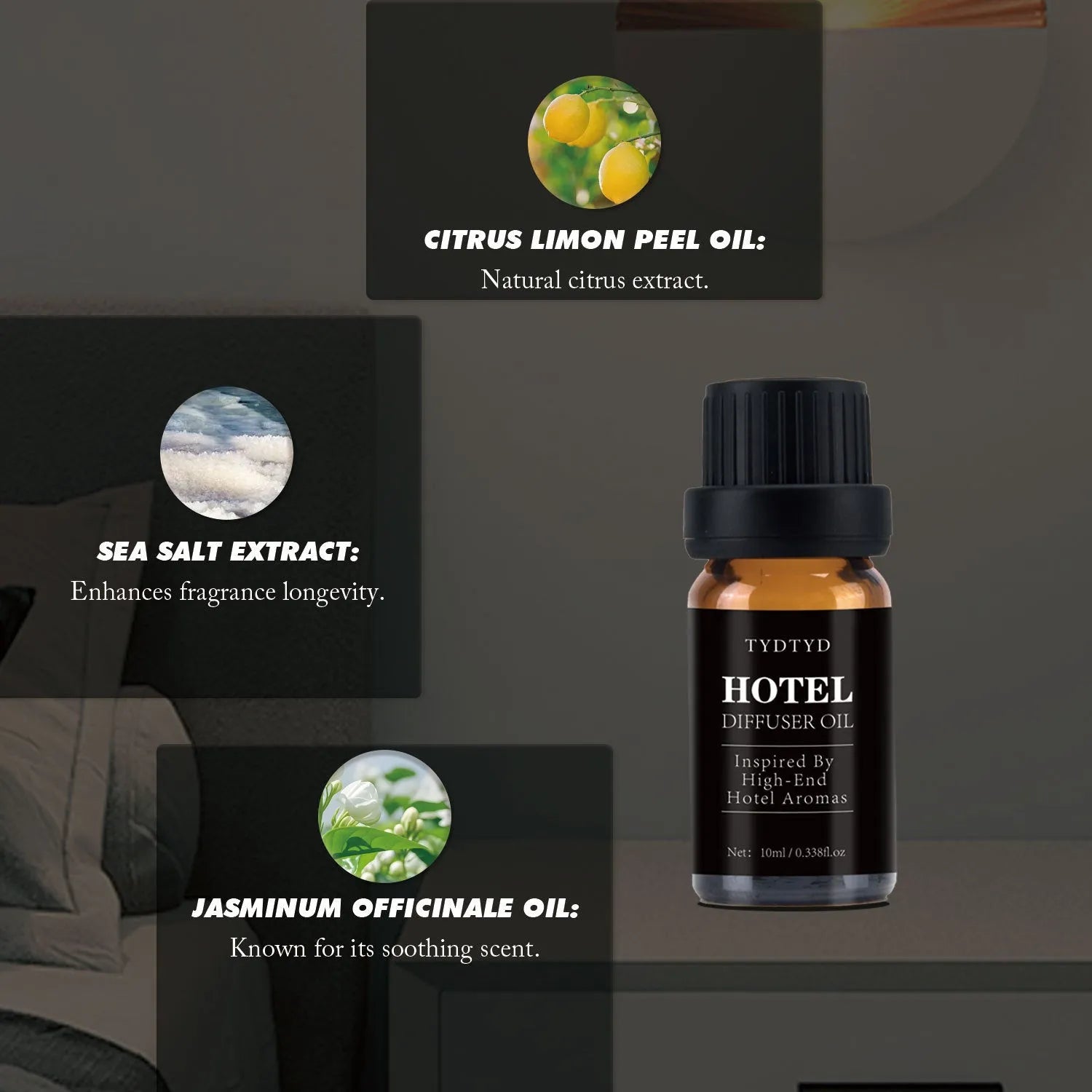 10ml bottle of natural plant fragrance essential oil for universal skin types