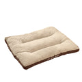 Soft fleece dog bed with a detachable blanket in green, shown in an XL size.