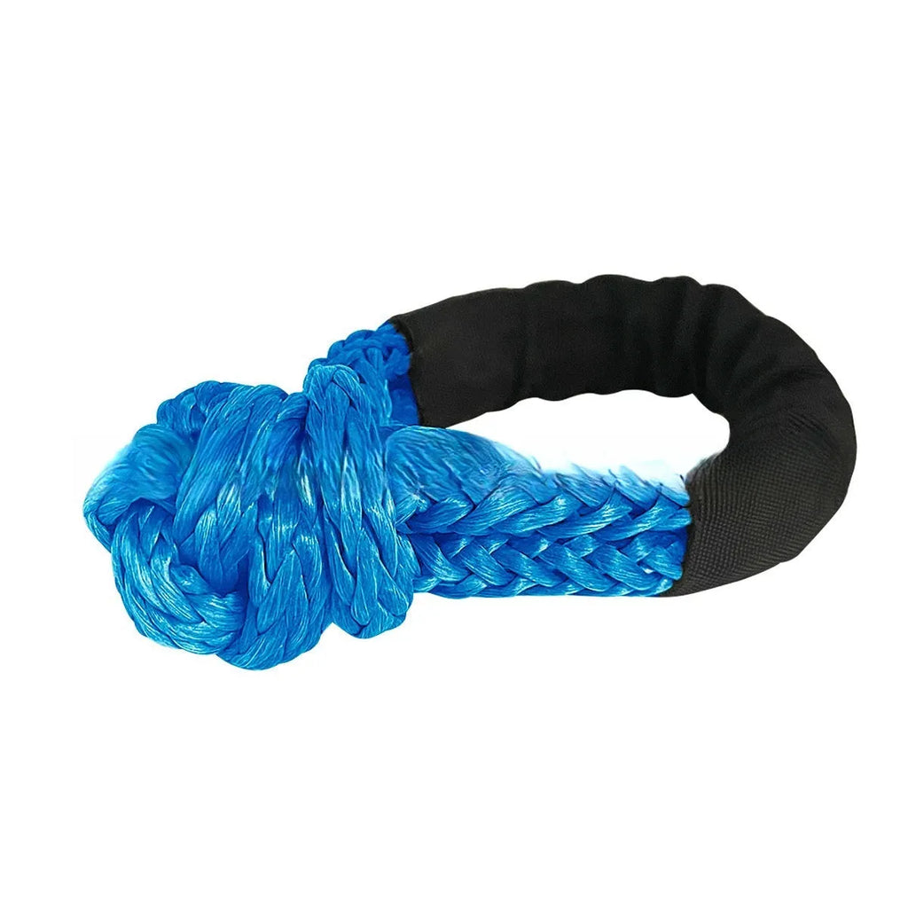 Polymer soft shackle trailer rope with 12mm diameter for off-road vehicle recovery