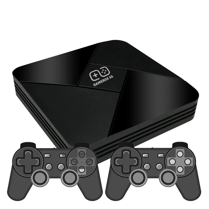 G5 Game Box Jingchen 905L TV game machine with two handles, HDMI cable, 24 x 18 x 7 cm plastic body