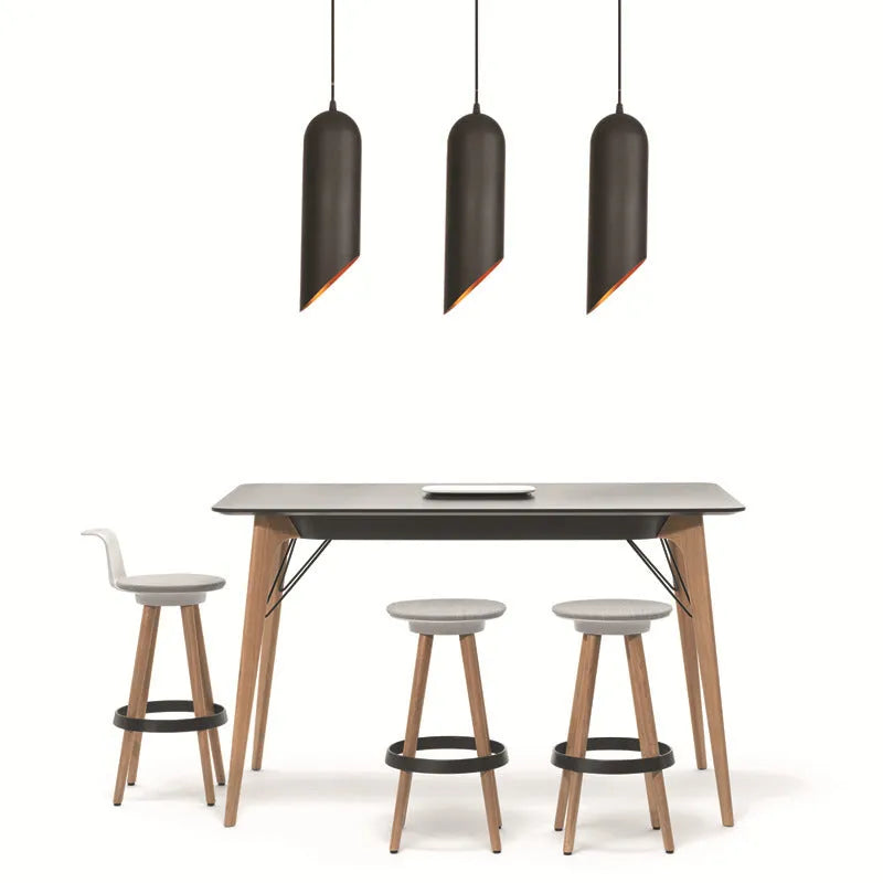 Retro industrial cage chandelier with matte black iron finish, shown in short and long pendant versions.