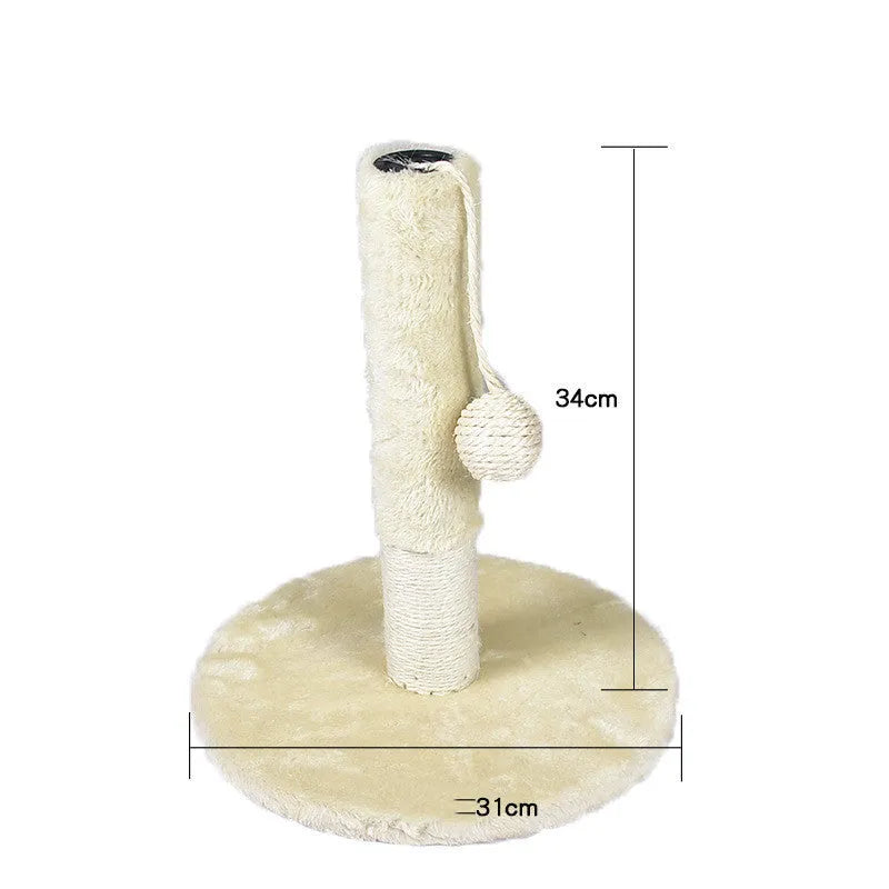 Solid wood cat climbing frame with integrated litter tree in grey colour option