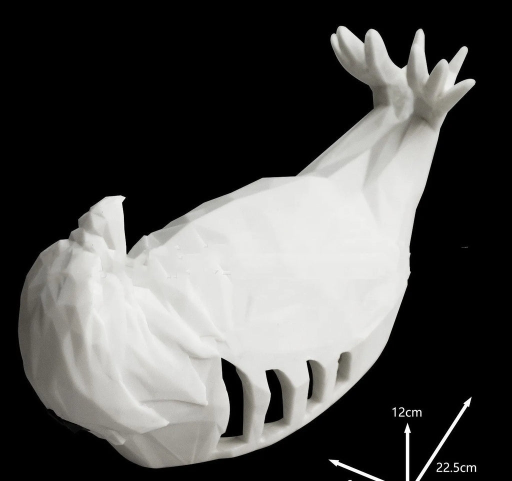 3D print resin wall lamp shaped like an owl projecting light and shadow onto a wall