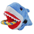 Plush monster shark dog toy in shark colour, soft stuffed animal for pets