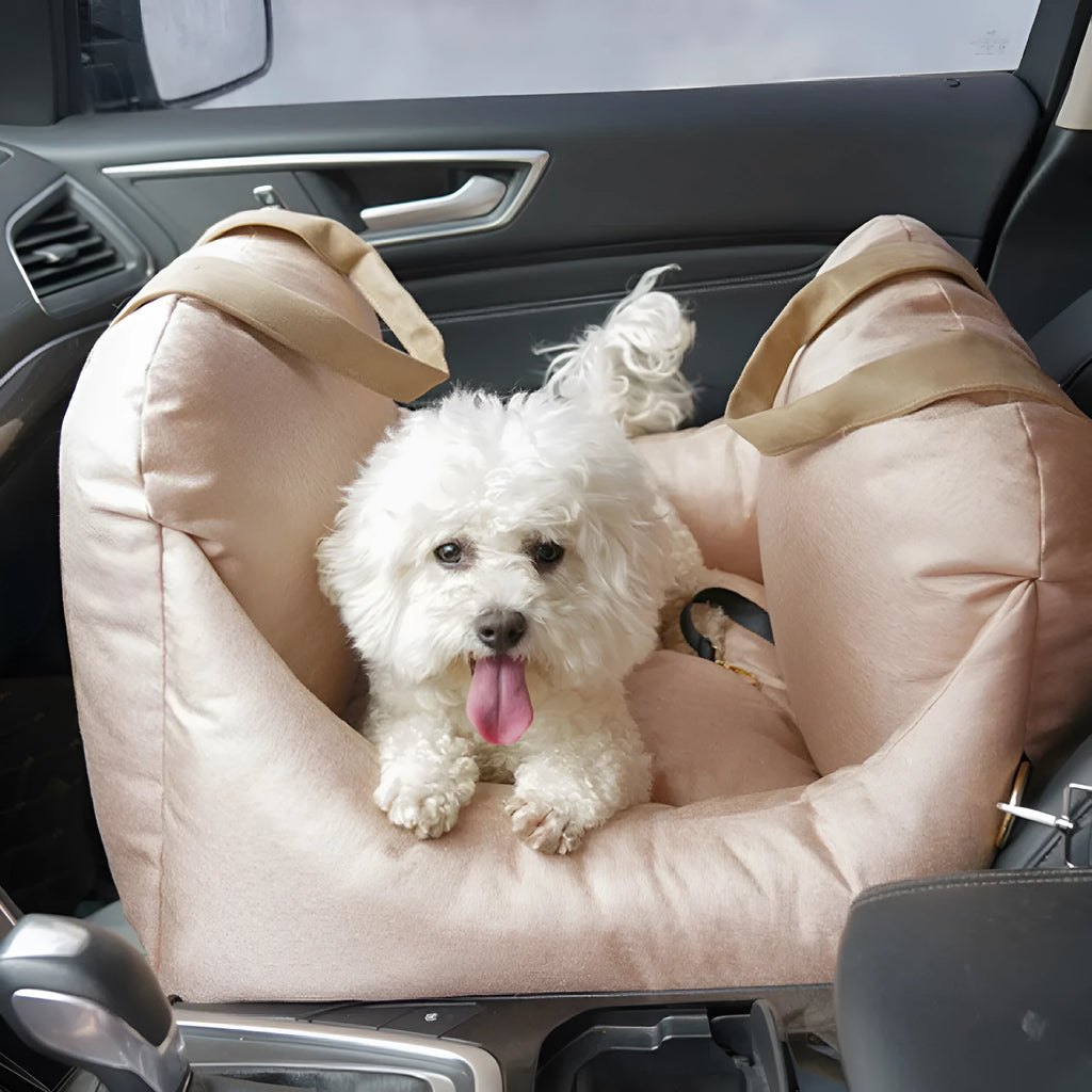 Detachable washable cloth car pet carrier kennel 52x52x44cm in Charcoal Gray, Beige, Light Grey