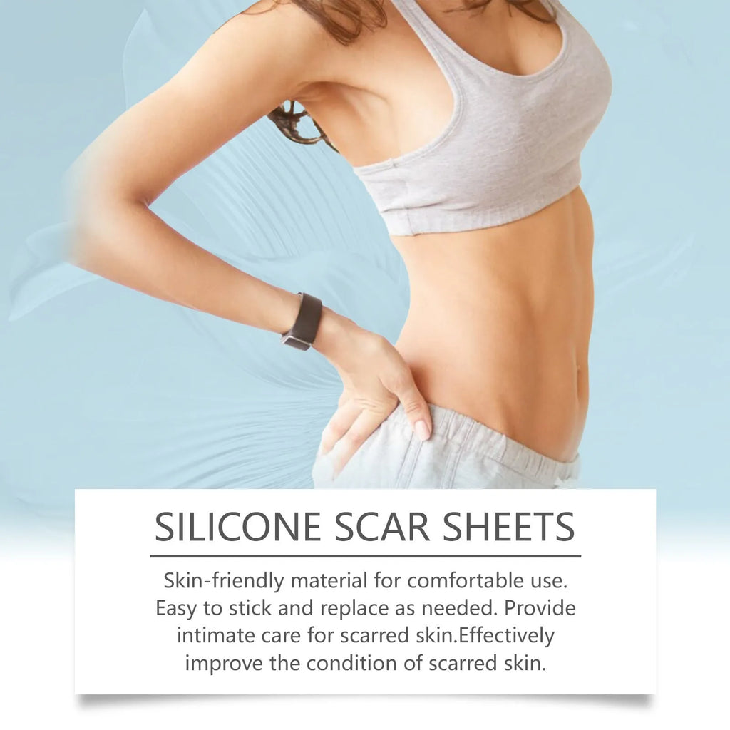 Skin Smooth Silicone Scar Paster roll with mint leaf and inactive ingredients, 1 roll net content