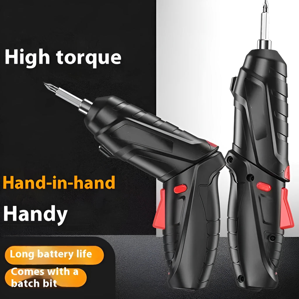 Rechargeable electric screwdriver toolbox 48 pieces with dual-purpose handle and USB charging