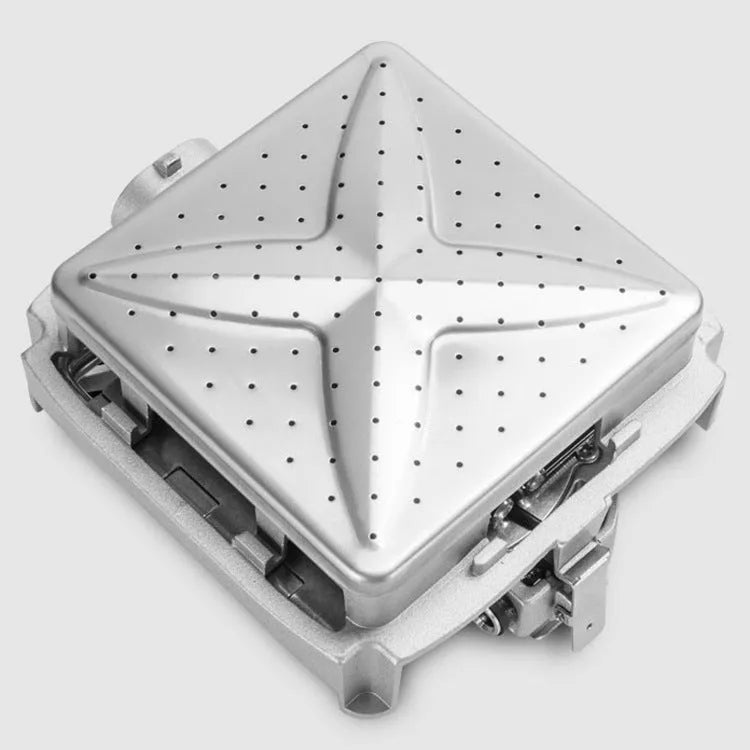 Outdoor portable stainless steel wood stove folding camping stove silver with grill Brs6000w on grass