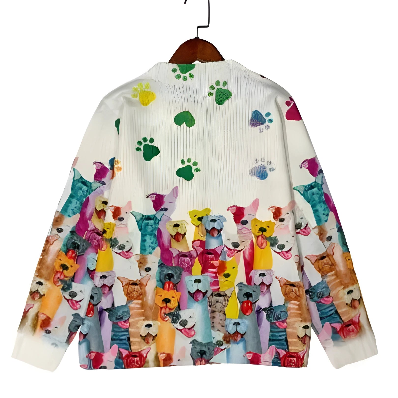Men's loose-fit short sleeve cardigan in solid colour with printing finish, polyester fibre, front view
