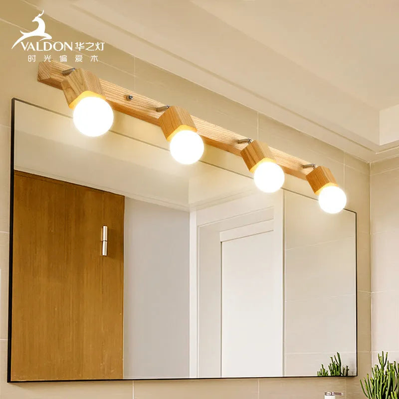 Compact 24cm LED wall lamp with a mirrored cabinet design mounted on a wall.