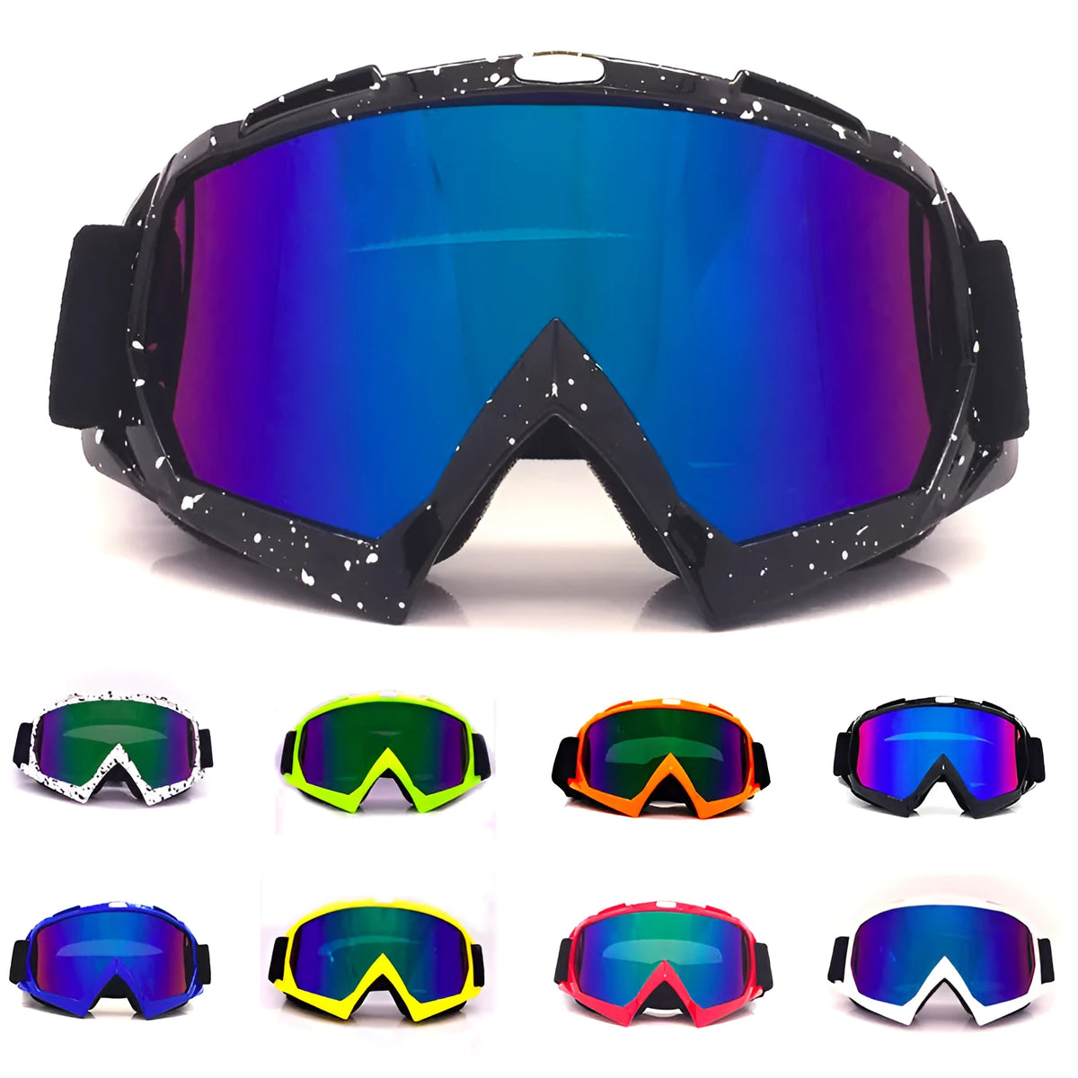 Equipment Vice cross-country ski goggles with black TPU full rim frame and clear lens