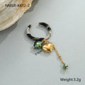 Leopard print sun love pendant stainless steel 18K gold plated geometric chain necklace for women