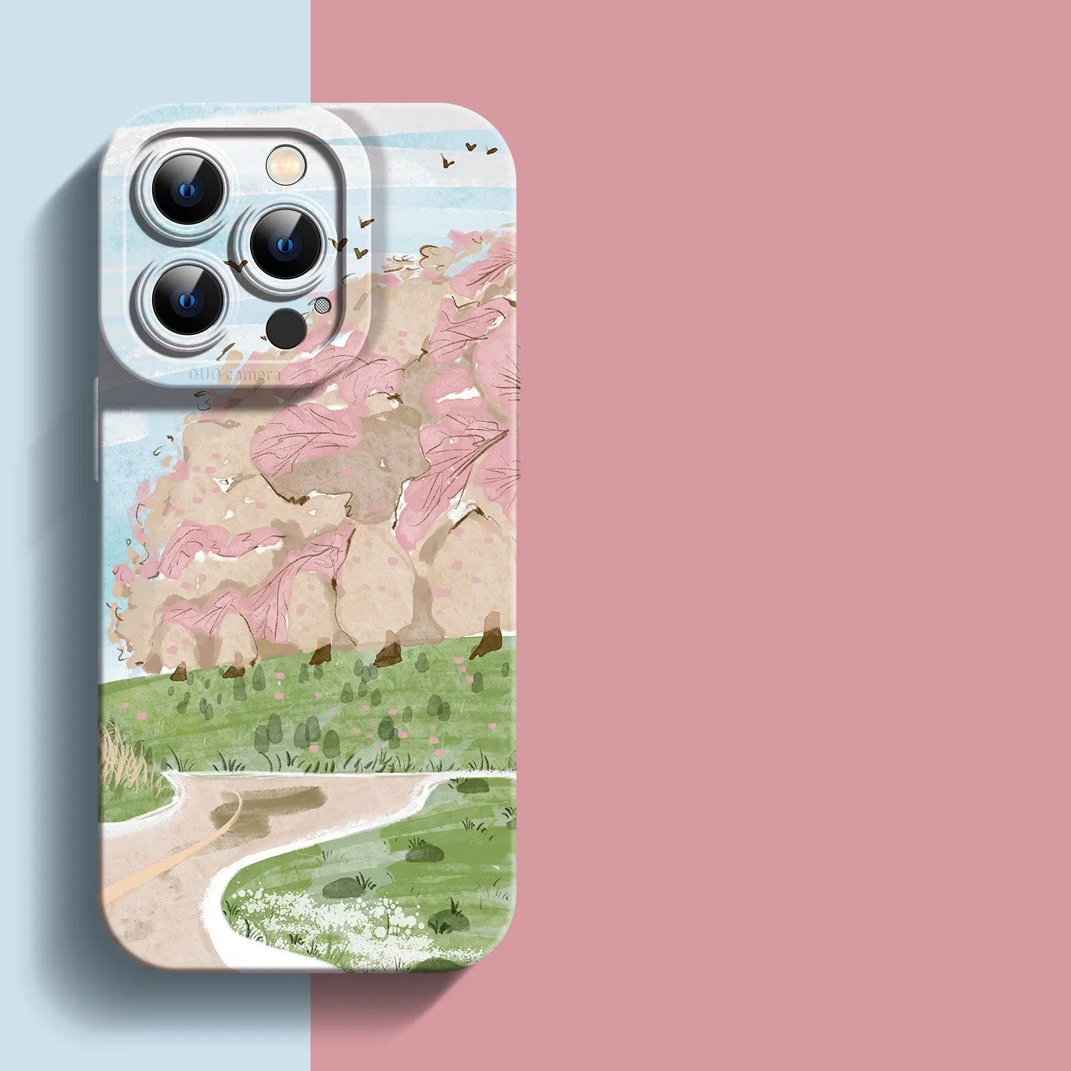Creative silicone all-inclusive anti-drop phone case for iPhone in liquid silicone with anti-fingerprint coating