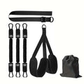 Household outdoor pull-ups auxiliary strap suit in black, TPE material, for fitness enthusiasts