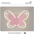 Butterfly acrylic wall lamp for children's bedroom, 240 x 170 x 105mm, 220V, available in pink, blue and white colours