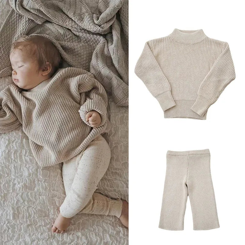 Long-sleeved solid colour apricot Korean kids base sweater pullover for infants and children 80-120cm