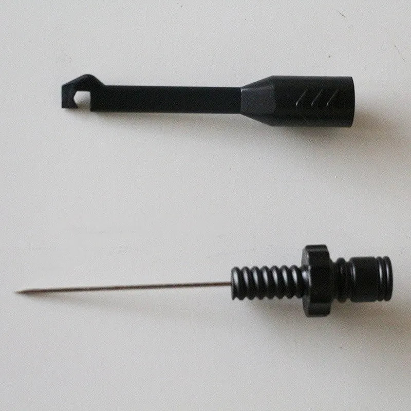 Automotive probe hook puncture needle for multimeter circuit detection, 4x78mm metal probe with insulated body