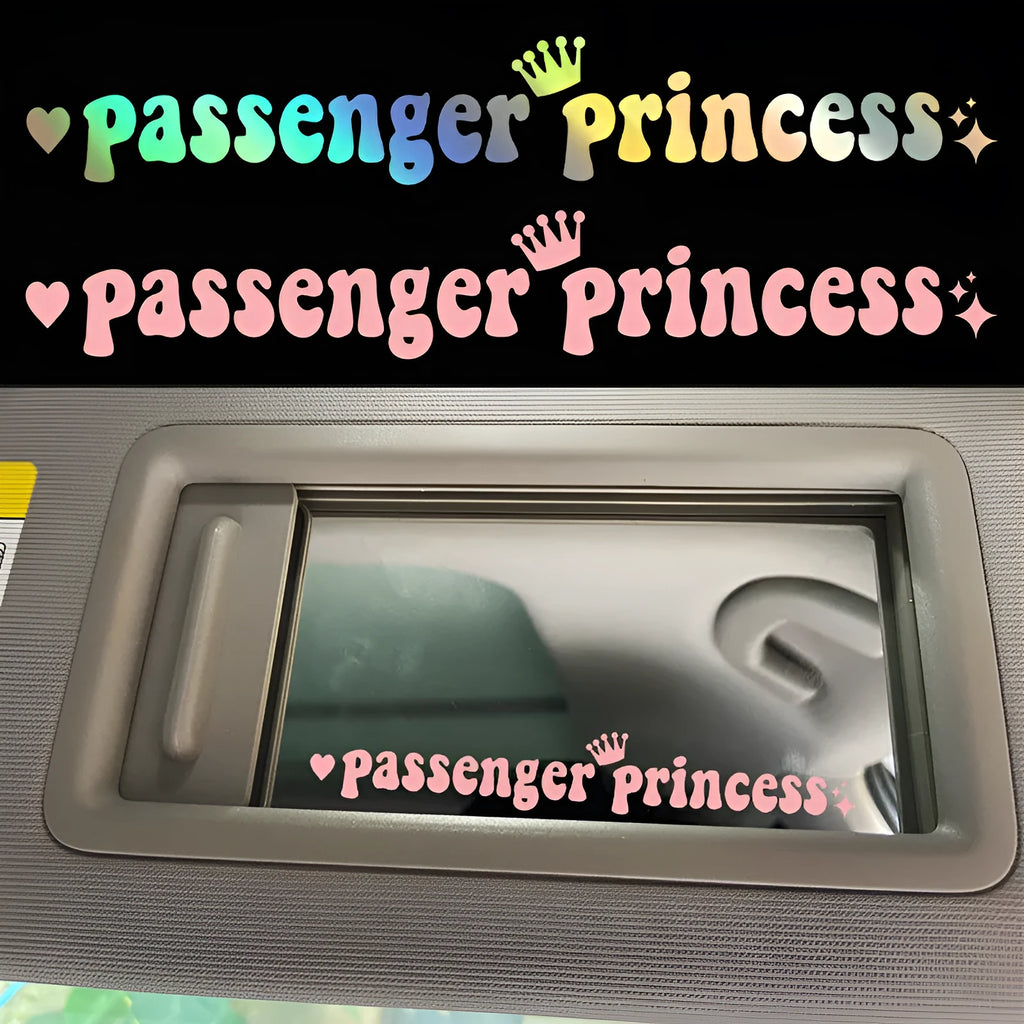 Passenger princess plastic car sticker for rearview mirror decoration