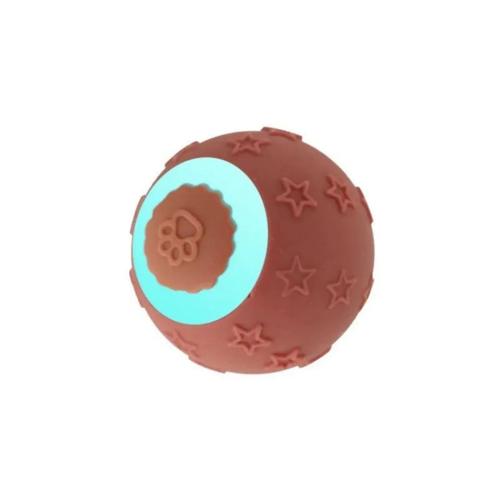 Smart ball cat toy in blue with two rolling modes, rechargeable, made from ABS and silicone