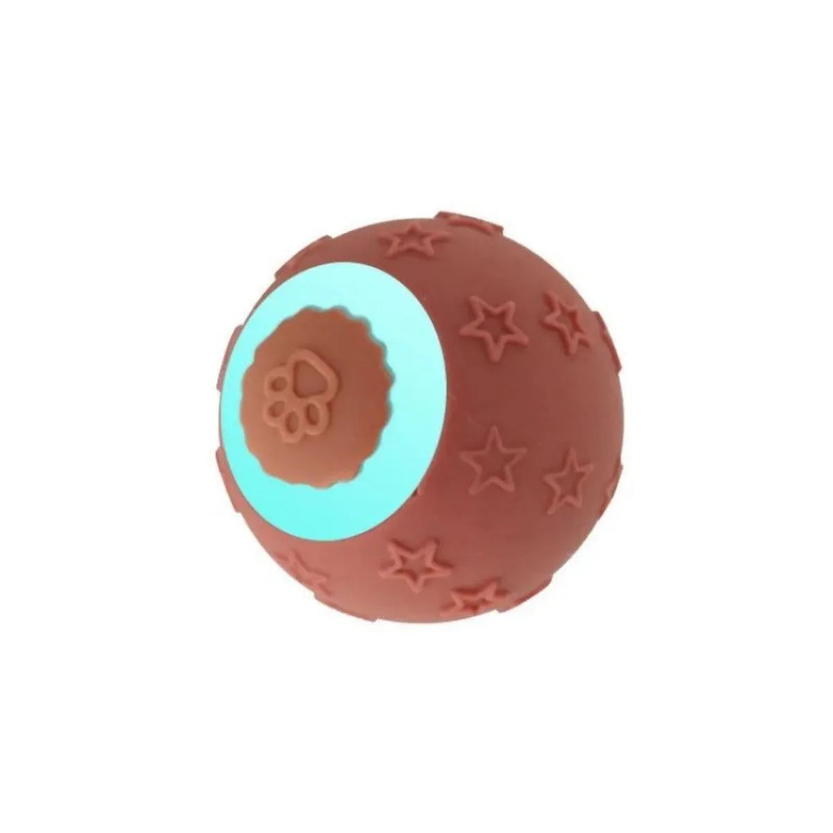 Smart ball cat toy in blue with two rolling modes, rechargeable, made from ABS and silicone
