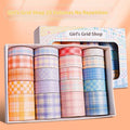 Cartoon journal sticker and adhesive paper tape film set with Cute Manor design on white background