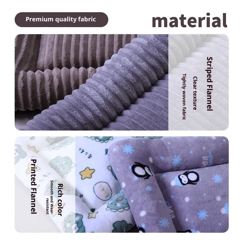 Removable washable cotton dog bed cat bed in silver gray on floor