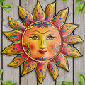 Iron sun face decorative wall hanging metal craft for indoor living room