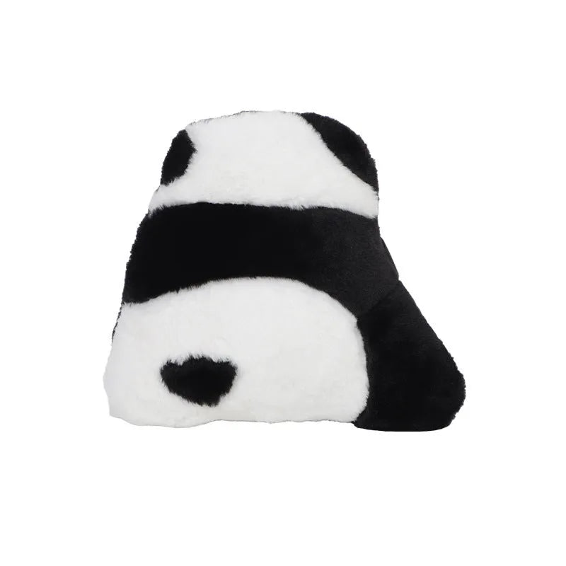 Cartoon panda automotive cushion with plush cover and pp cotton filler for car seating comfort