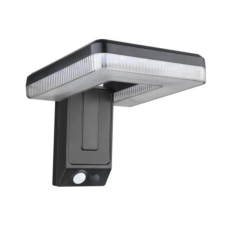 Intelligent outdoor foldable solar wall lamp with induction sensor in pastoral style on garden wall